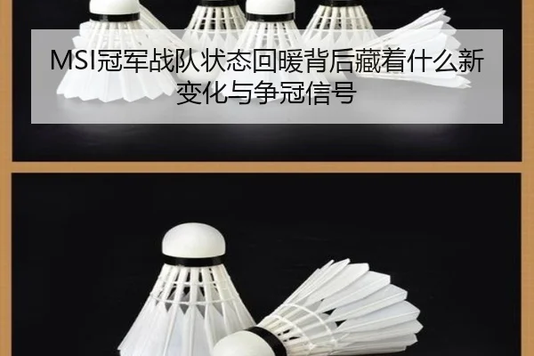 MSI冠军战队状态回暖背后藏着什么新变化与争冠信号 - mkty